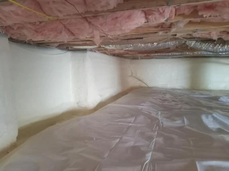 Crawl space encapsulation with closed-cell spray foam for Roof Maintenance in Westampton